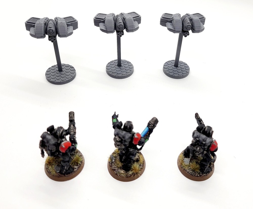 3d Printed Miniatures Gunhawk War Drones 40K Proxy Terrain for Tabletop Gaming