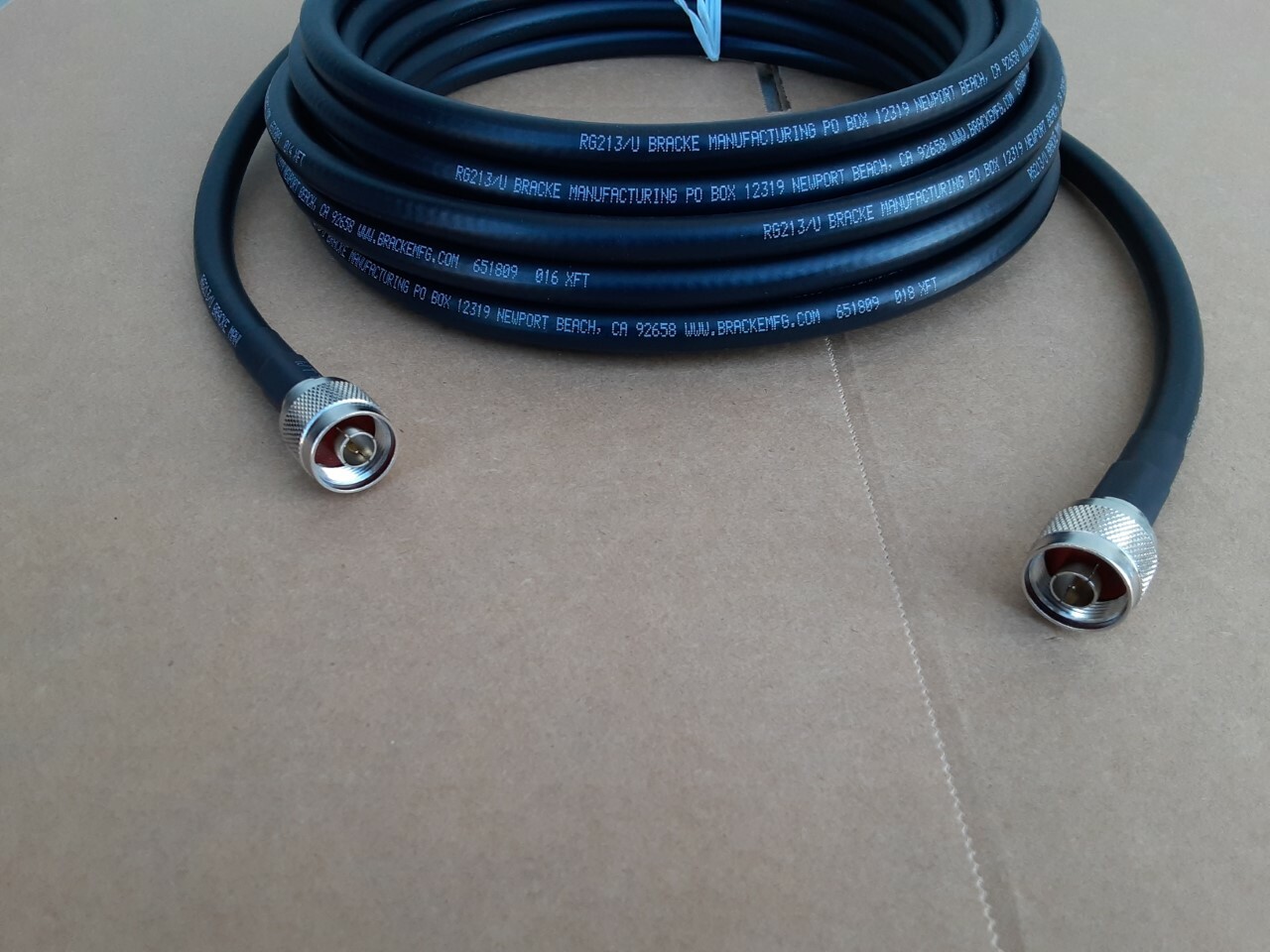 US MADE RG-213/U N Male to N Male Low Loss Coaxial Cable CB Ham Radio lot