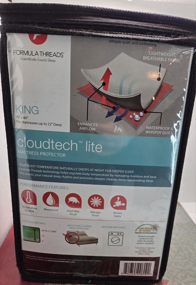 New Formula Threads Cloudtech Lite King Size 76 X 80 Waterproof Allergen Proof