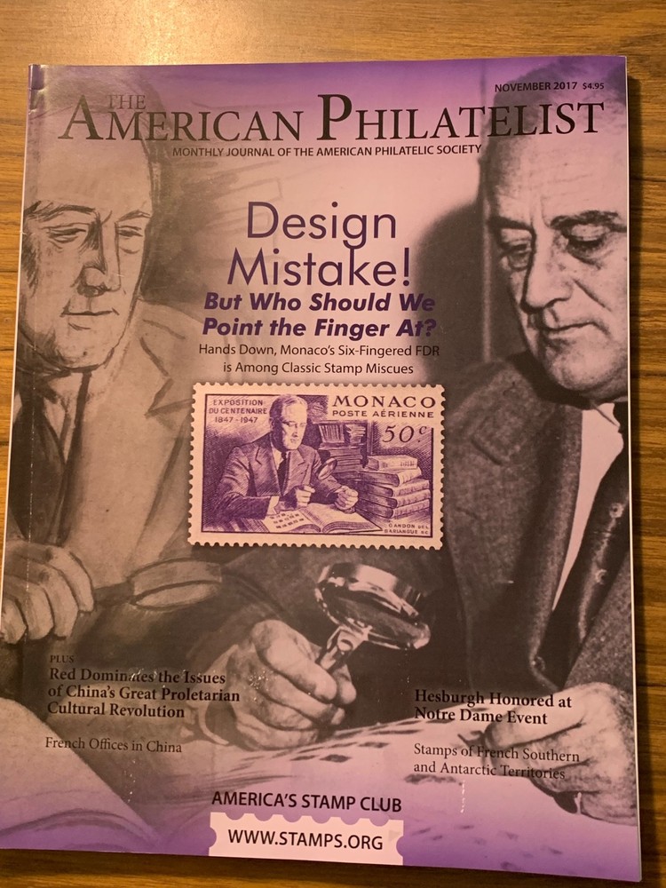 American Philatelist Magazine  2017,  November