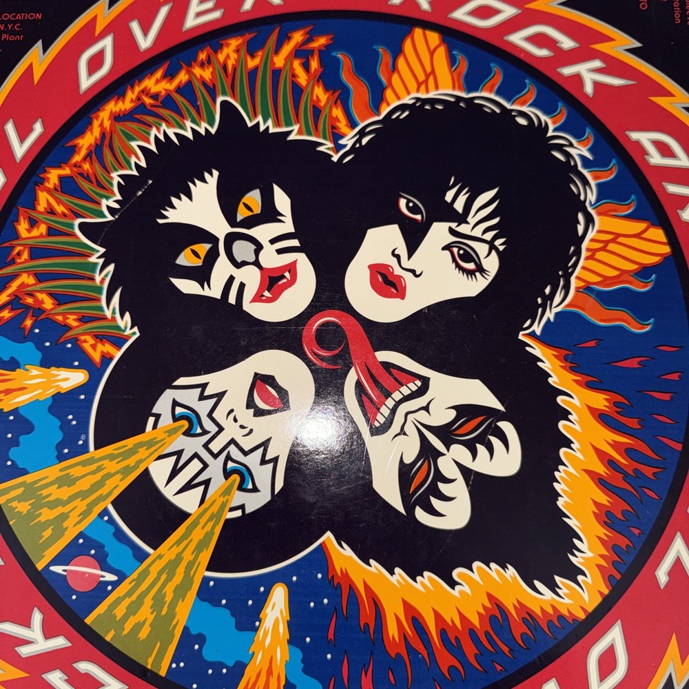 KISS Vintage Original Temporary Tattoo Sheet 1977 Album Insert Ace Frehley RARE