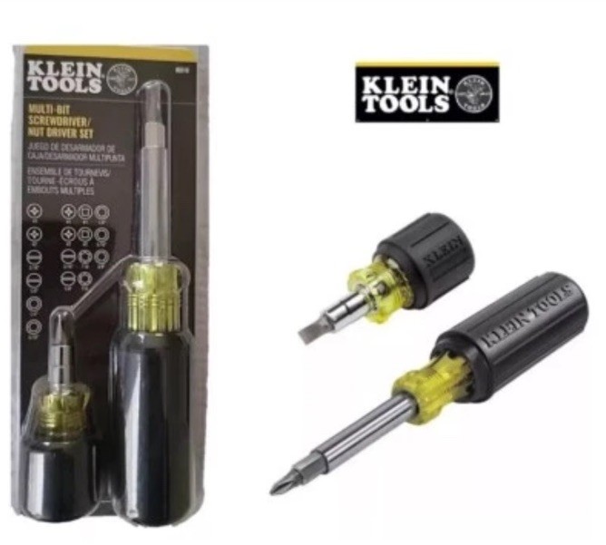 Klein Tools 85518 Multi-Bit Screwdriver/Nut Driver Set 32500 11 In 1 32561 Stub