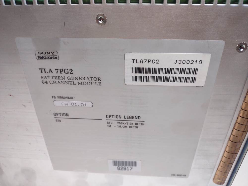 Sony TEKTRONIX TLA7PG2 Pattern Generator Module 64 Channel - Near Mint Untested