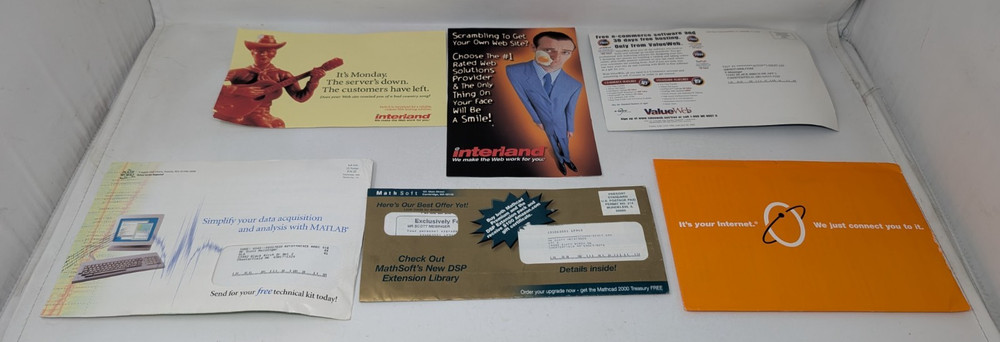 Matlab Mathsoft Earthlink Interland PC Computer Internet Advertising Ads Y2K VTG