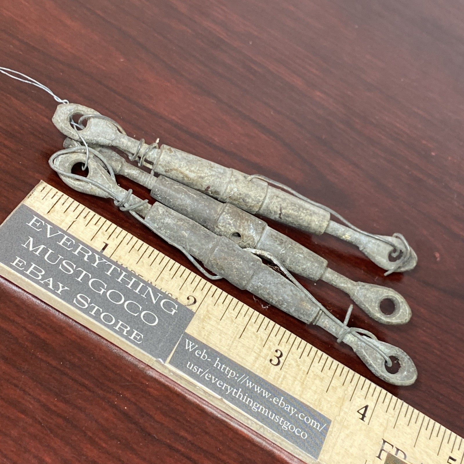 Vintage Lot Of 3  Marine (NON MAGNETIC) 4” Long Turnbuckles Maritime Sailboat