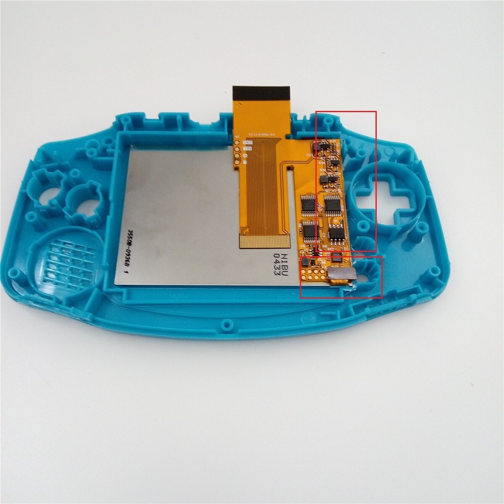 V2 IPS Backlight Backlit LCD For Game Boy Advance GBA and Pre-cut Shell Case