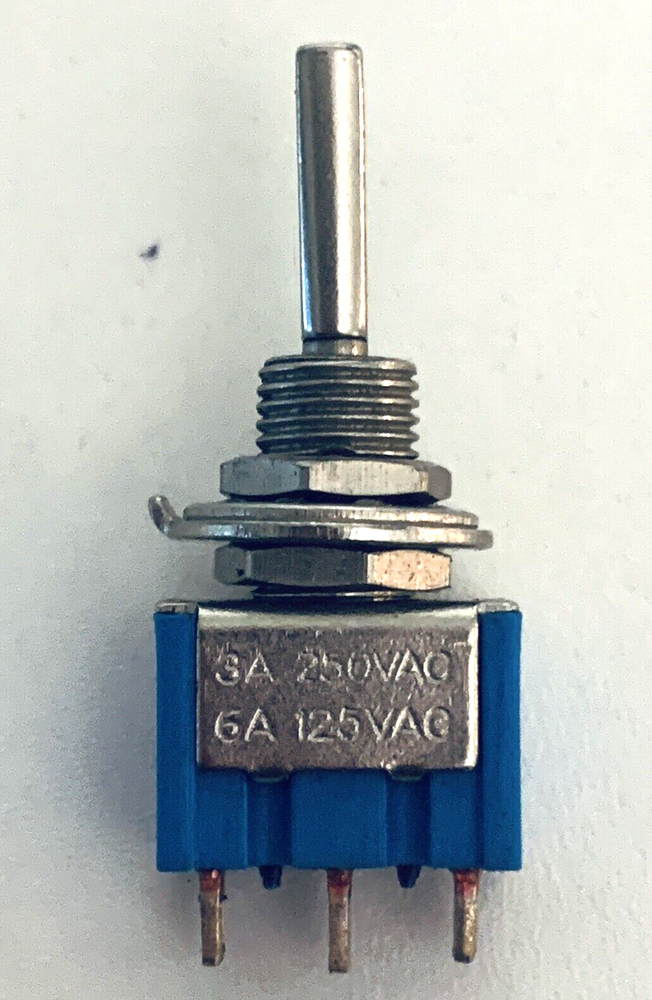 MTS-1 DPST ON-ON 3A 250VAC 6A/125VAC Double Pole Single Throw Blue Toggle Switch