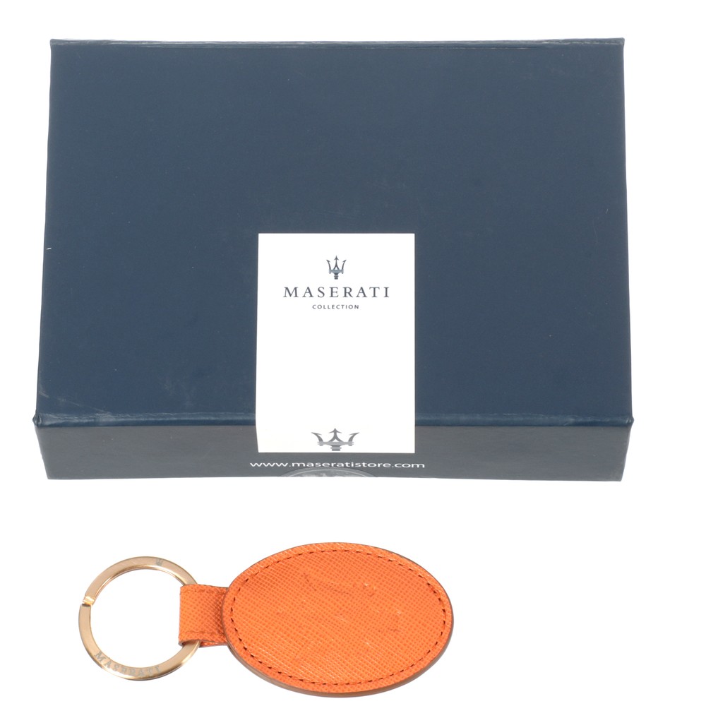 Keyring Leather Orange
