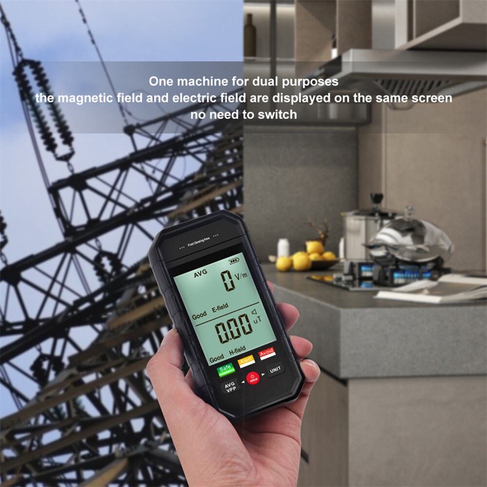 ET925 Handheld EMF Meter Digital LCD Electromagnetic Radiation Detector 1999V/m