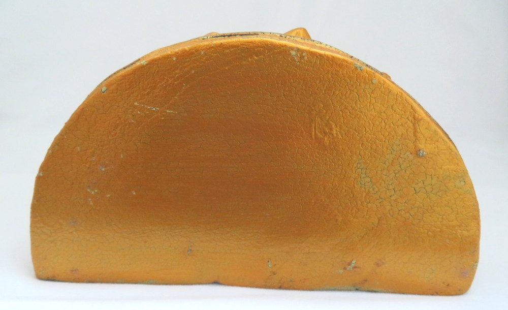 Vintage Gold Plaster Wall Shelf Sconce