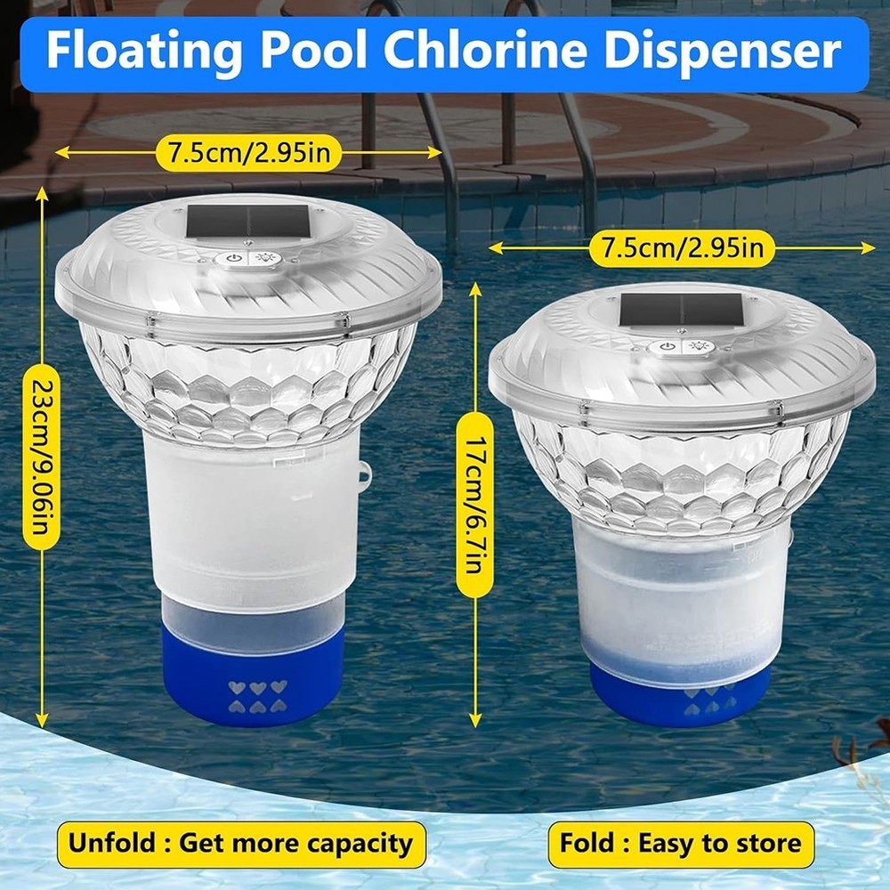 Illuminated Pool Floater with User Friendly Features for Effortless Maintenance