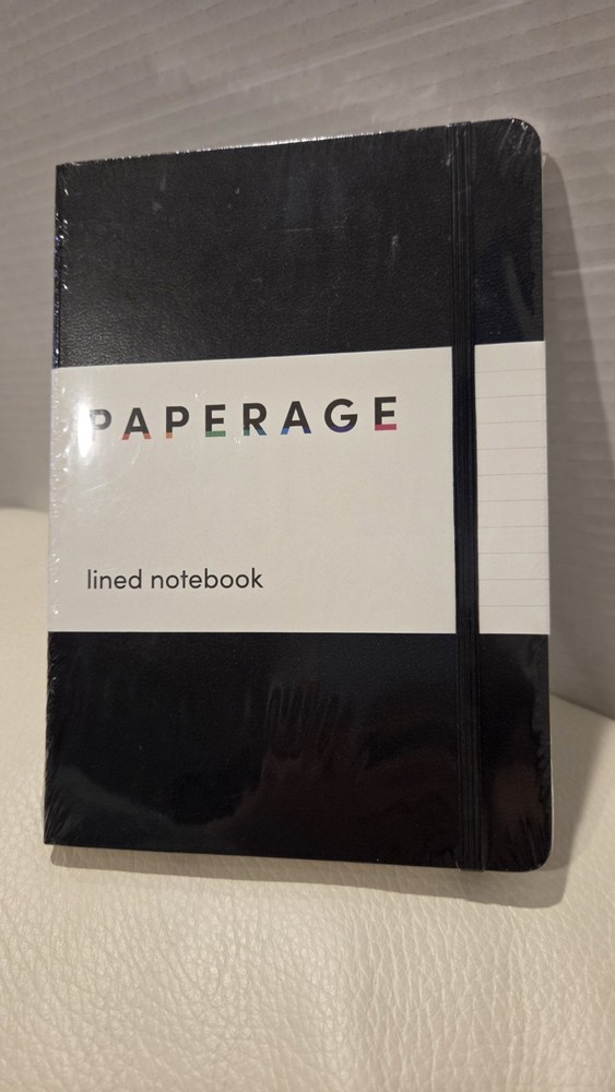 Paperage Lined Notebook Black Sealed