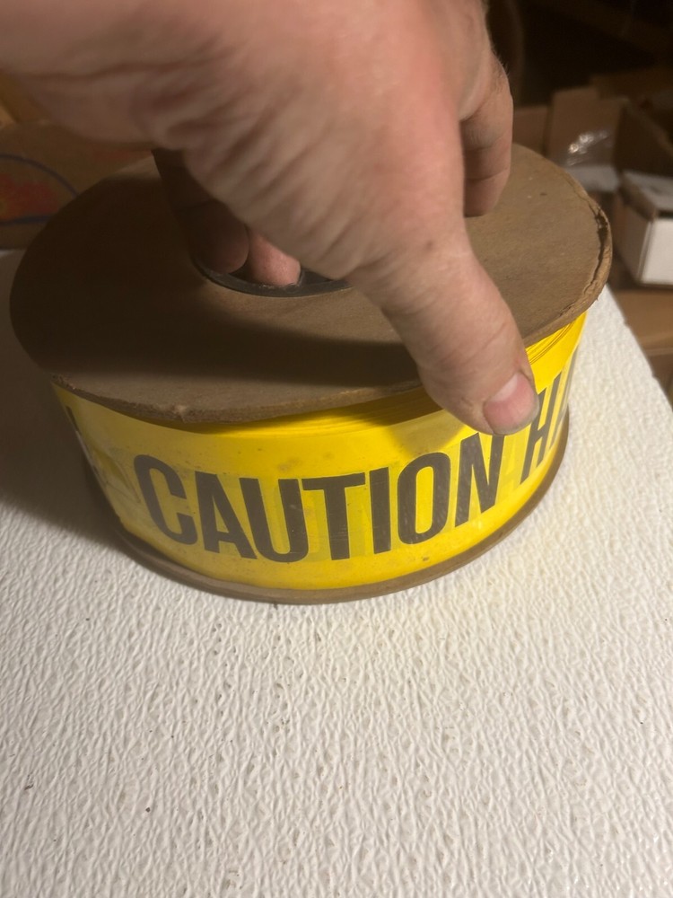 warning tape caution hazardous asbestos area