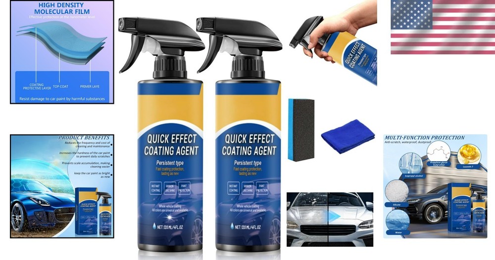 Advanced Car Quick-Acting Coating Agent Spray, Car Coating Spray, Quick Effect
