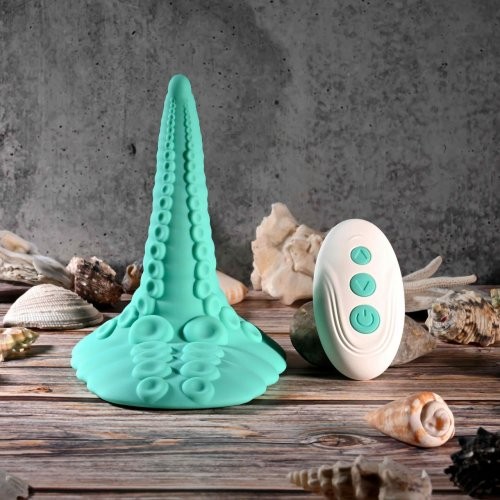 Evolved Tentacle Silicone Remote Controlled Grinder Vibrator - Teal