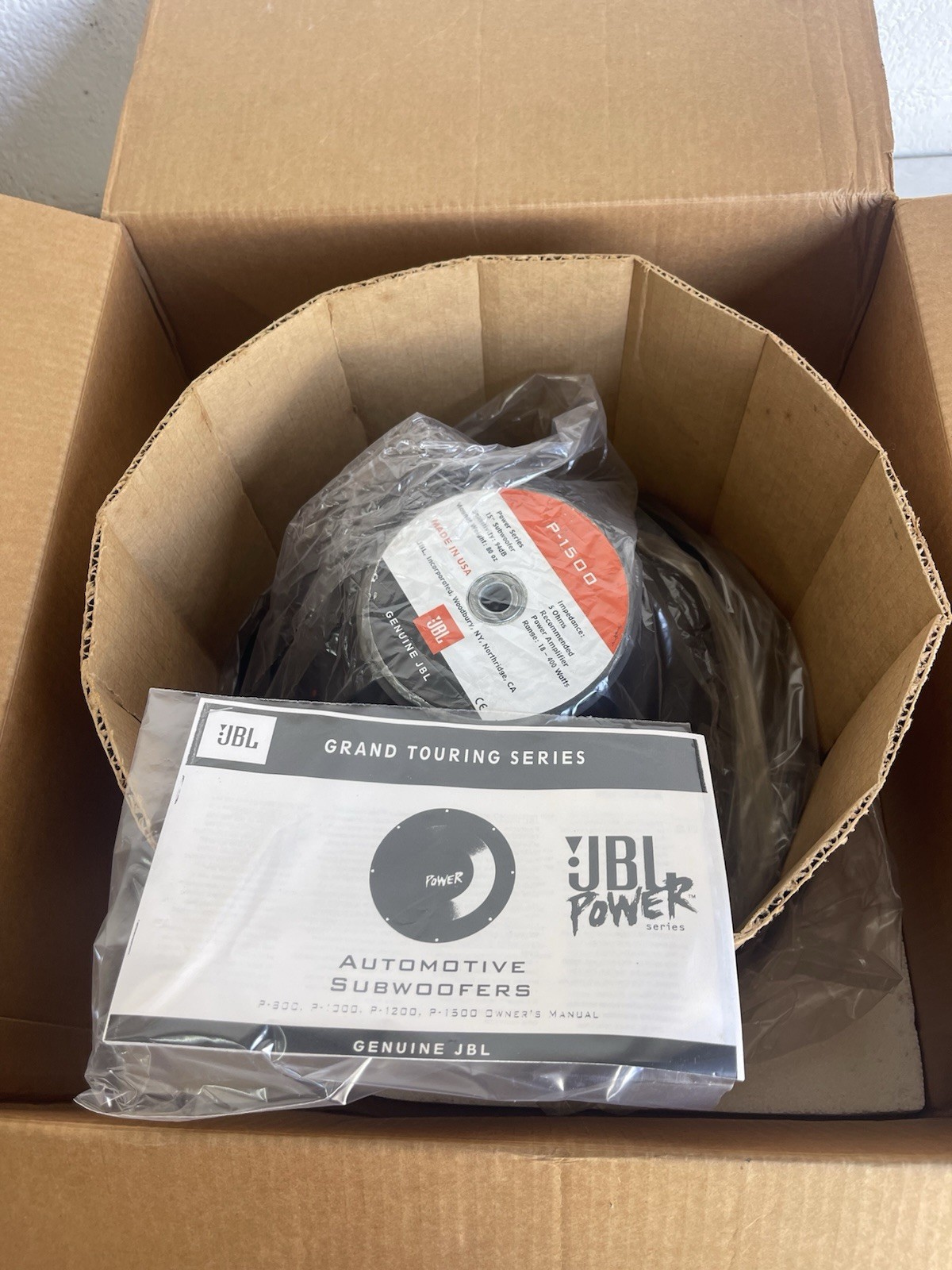 Vintage JBL P-1500 Power Series 15" Subwoofer in Box