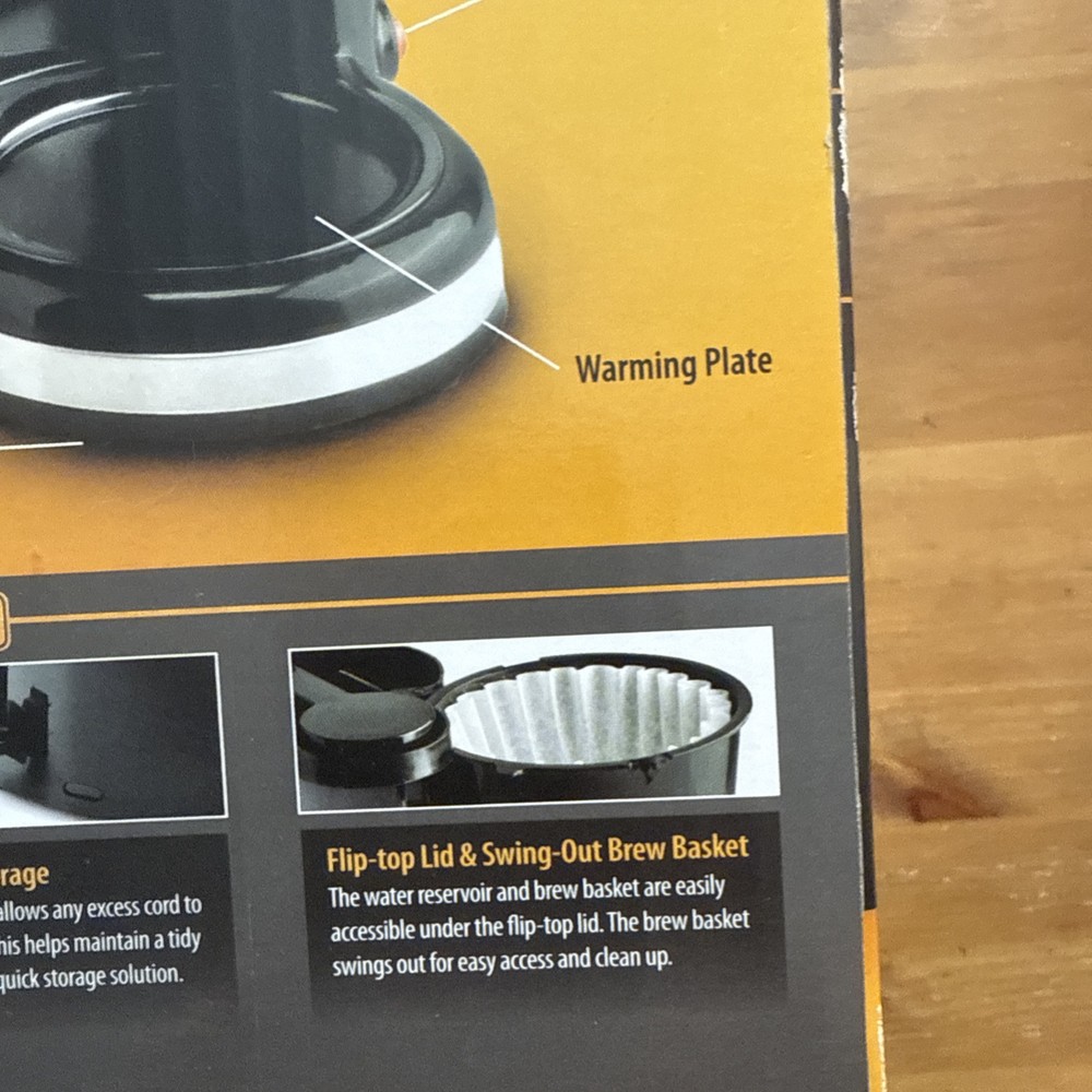 Toastmaster 12 Cup Drip Coffee Maker TM-122CM Black Programmable +1-4 Cup Option