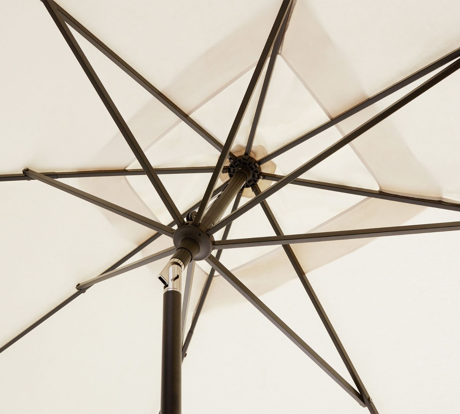 Pottery Barn 10' Rectangular Outdoor Umbrella Rustproof Aluminum Tilt Frame