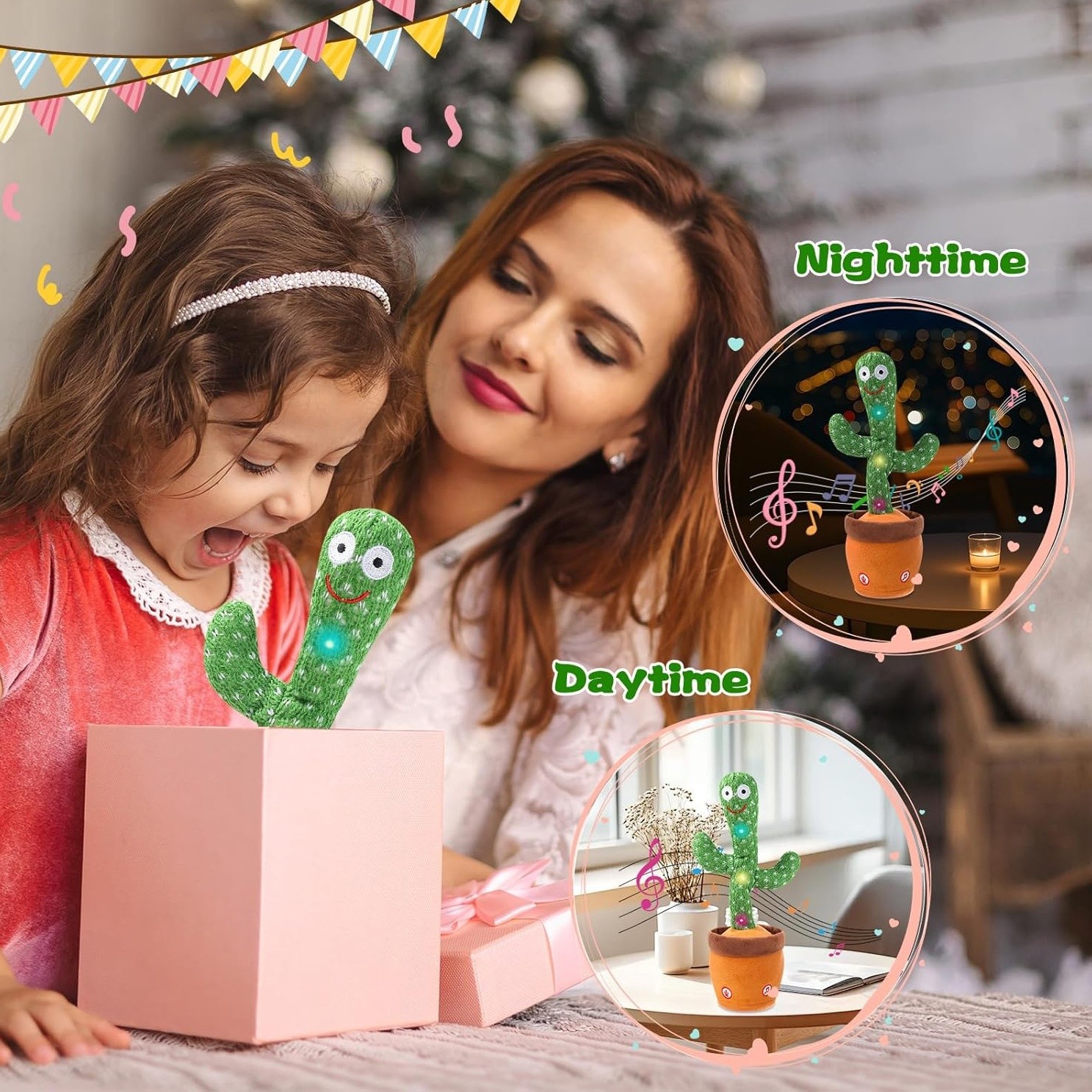 Talking & Singing Dancing Cactus Plush Toy Kids Glow Interactive Development