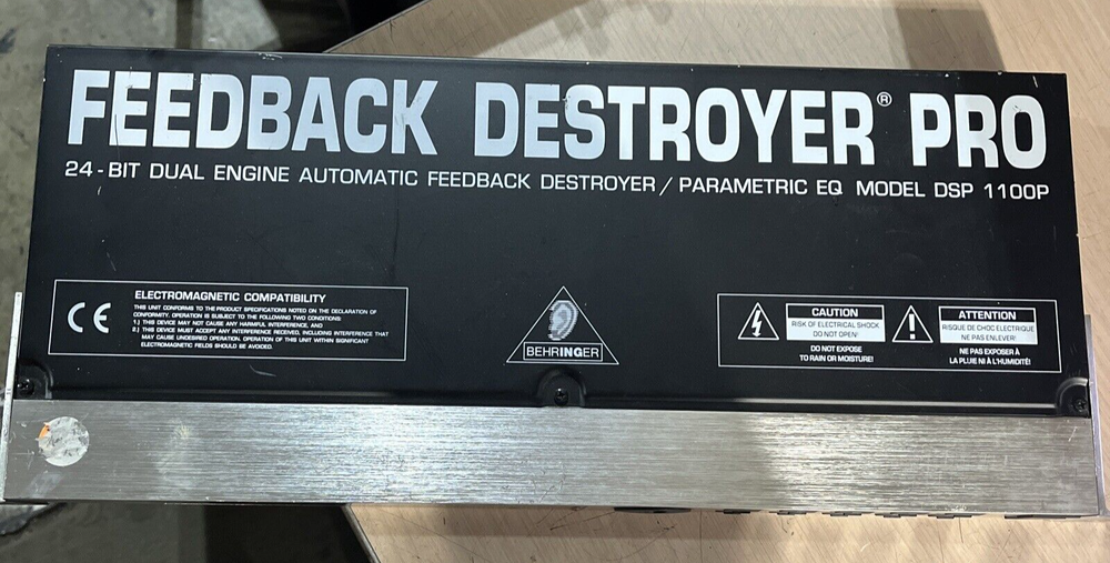 BEHRINGER DSP 1100P FEEDBACK DESTROYER PRO RACK UNIT