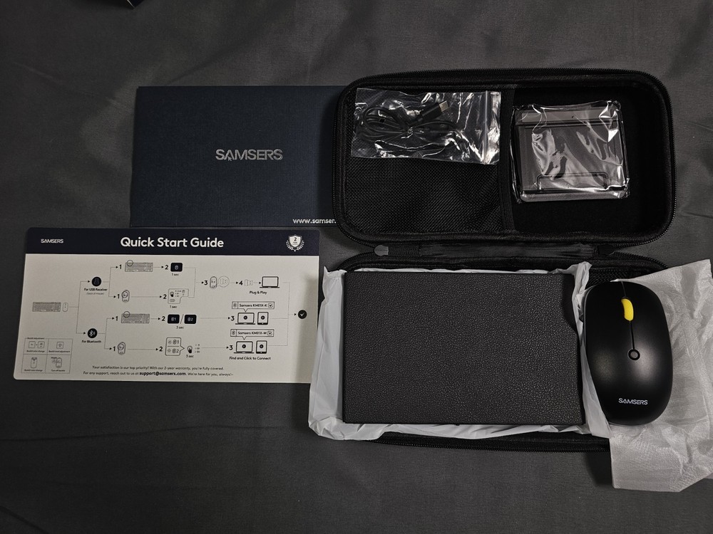 Foldable Keyboard and Mouse, Samsers Folding Bluetooth Keyboard Combo