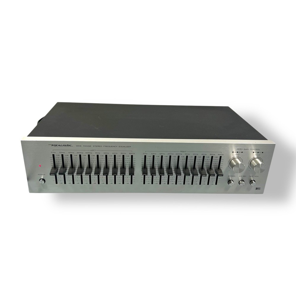 Realistic Vtg Wide Range Stereo Frequency Equalizer 31-2000A w/ Box Powers On