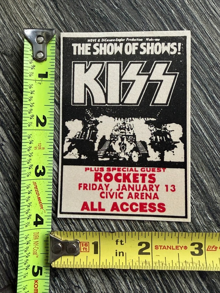 KISS Pass Alive 2 Tour Pittsburgh Concert Jan 13 1978 Black Vintage Kiss Aucoin