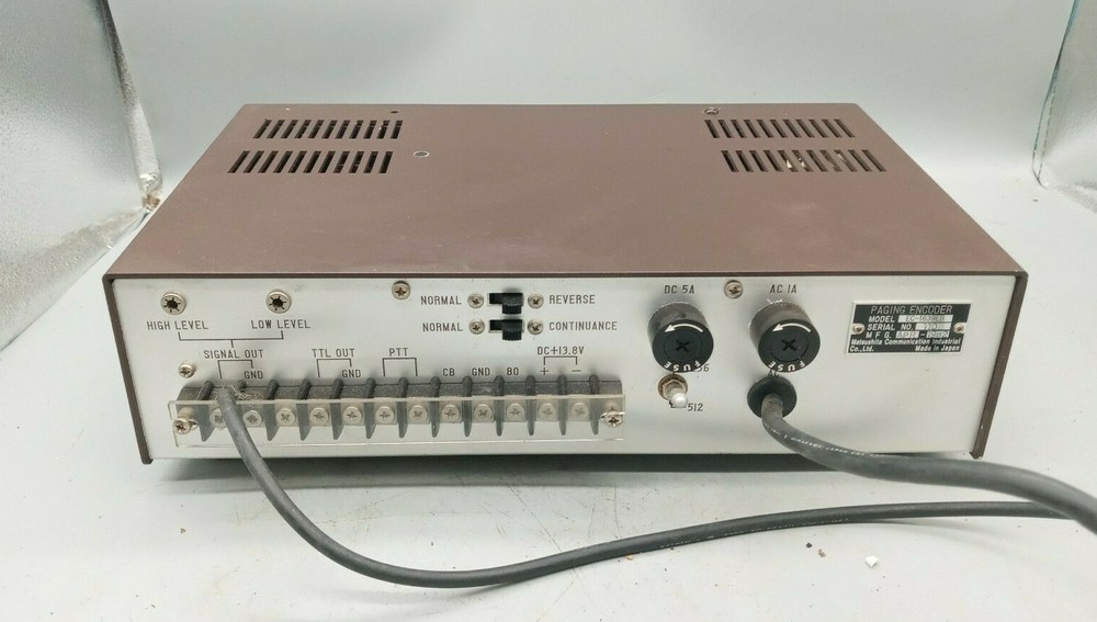 Matsushita Communication 1982 paging encoder MODEL EC-1639EB