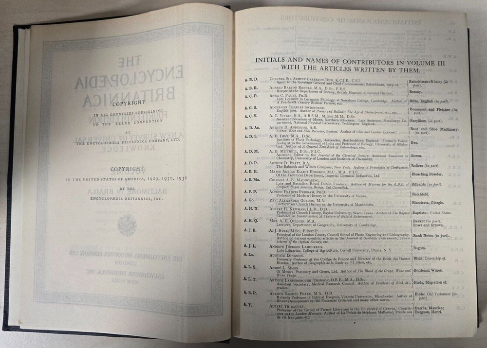 Encyclopaedia Britannica 14th Edition Volume 3