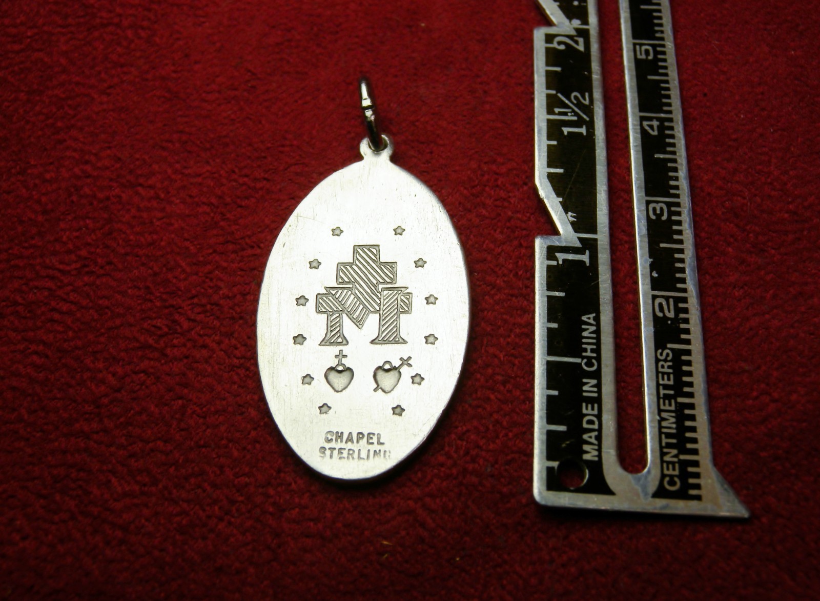 Carmelite Nuns RARE Lourdes Pilgrimage Sterling Silver Catholic Miraculous Medal