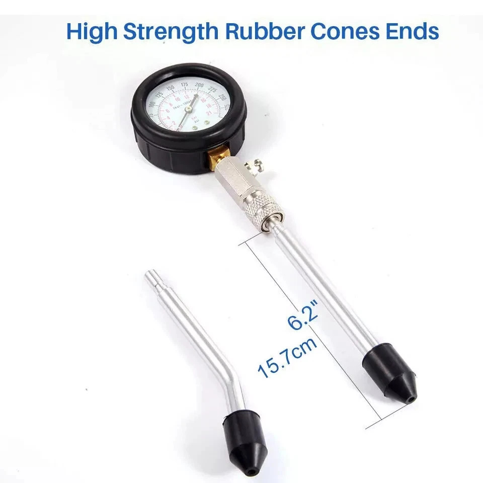 Engine Cylinder Compression Gauge Tester Kit Gas Engine Diagnostic Testing Tool-
