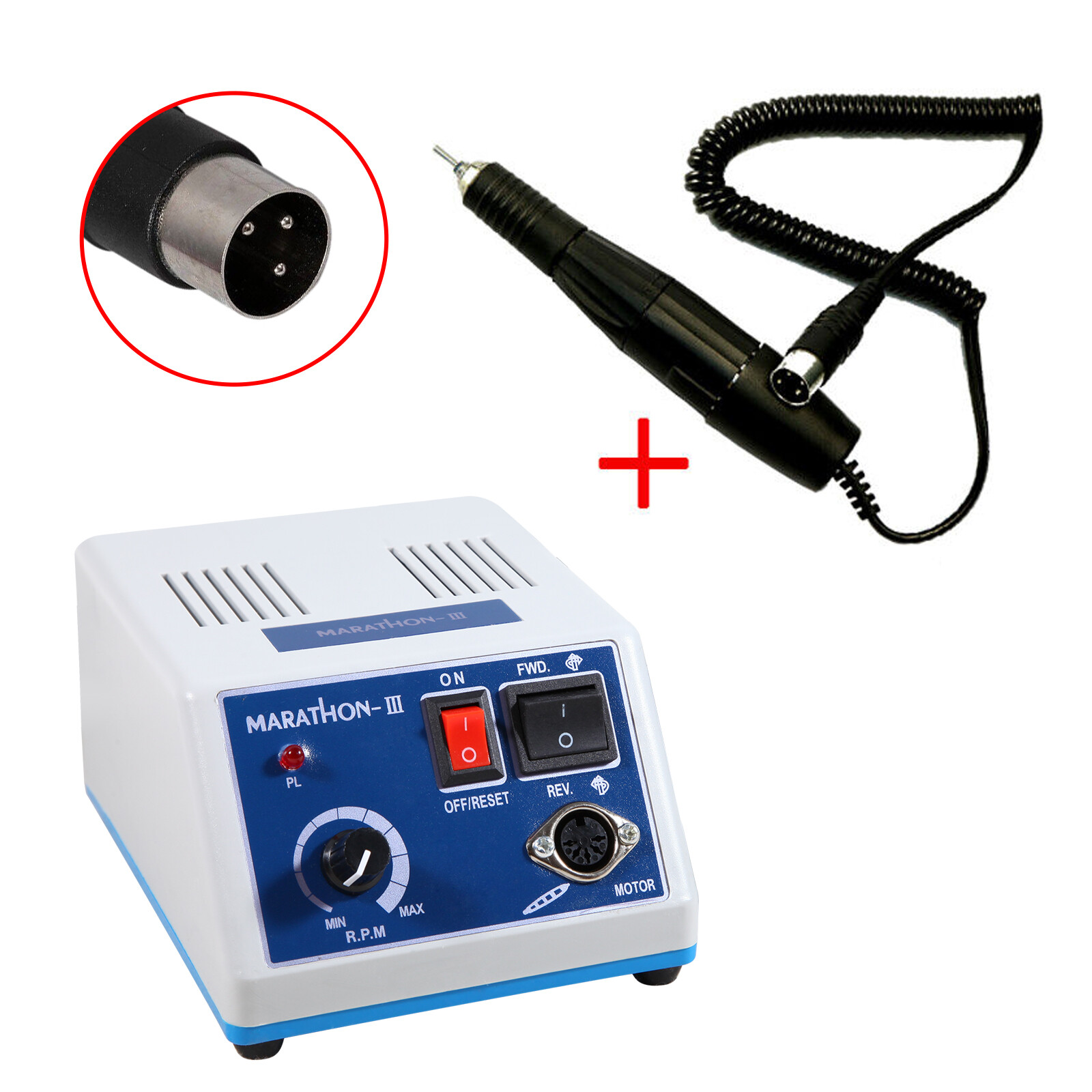 Dental Lab Marathon Electric Micromotor Polishing Unit + 35K rpm Motor Handpiece