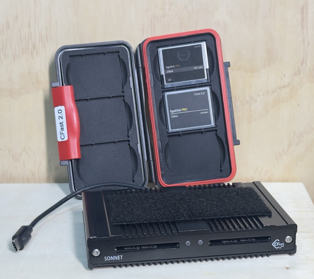 Sonnet CFast Reader & EgoDisk Pro 256gb X 2