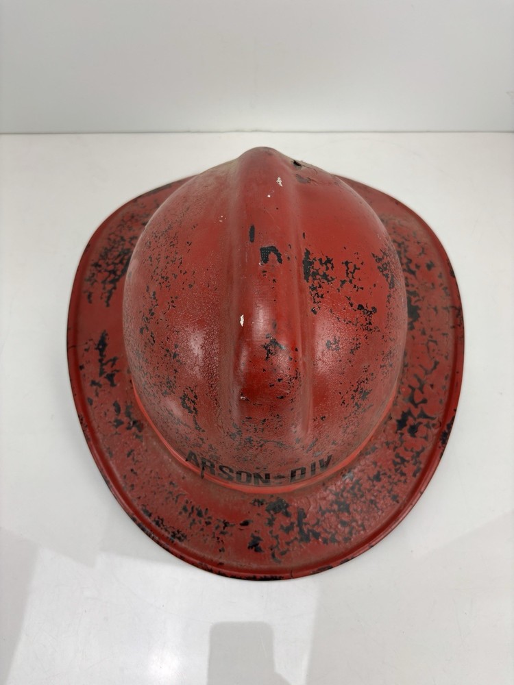 Vintage Firefighter Helmet – ARSON DIVISION – Composite Shell – Mid-Century