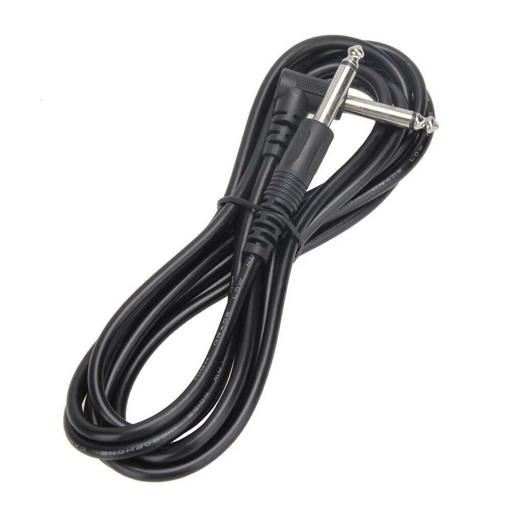 2 PACK 10FT Electric Patch Cord Guitar Amplifier Amp Cable Right Angle 90 Degree