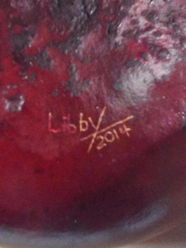 Decroative Handpainted Signed Gourd