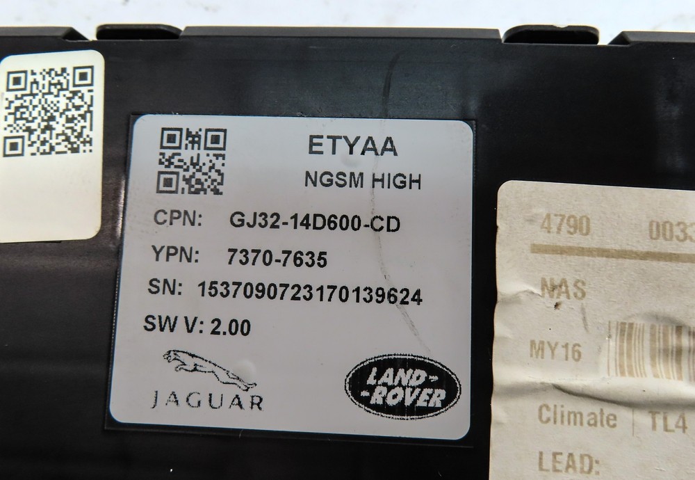 2016 RANGE ROVER (L405) FRONT RIGHT PASSENGER SEAT CONTROL MODULE