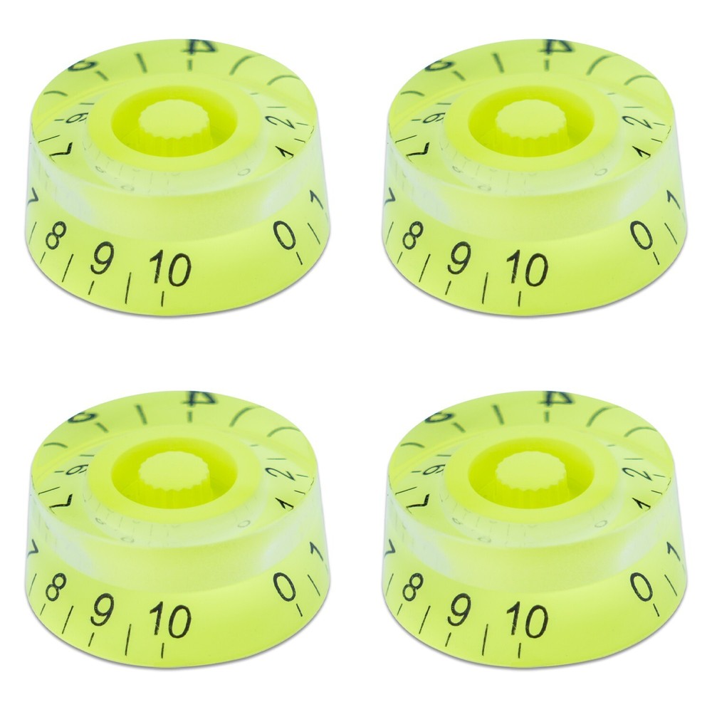 4x Guitar Knobs Speed Volume Control Knobs For Guitar Bass Fluorescent green