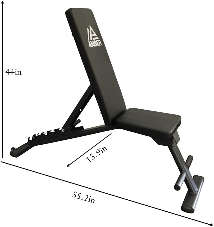 Amber Multi-Purpose Adjustable Weight Bench with Wider Backrest/Seat