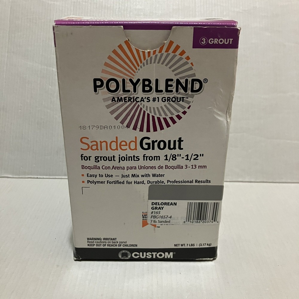 Polyblend sanded grout #165 Delorean Gray 7 Lbs