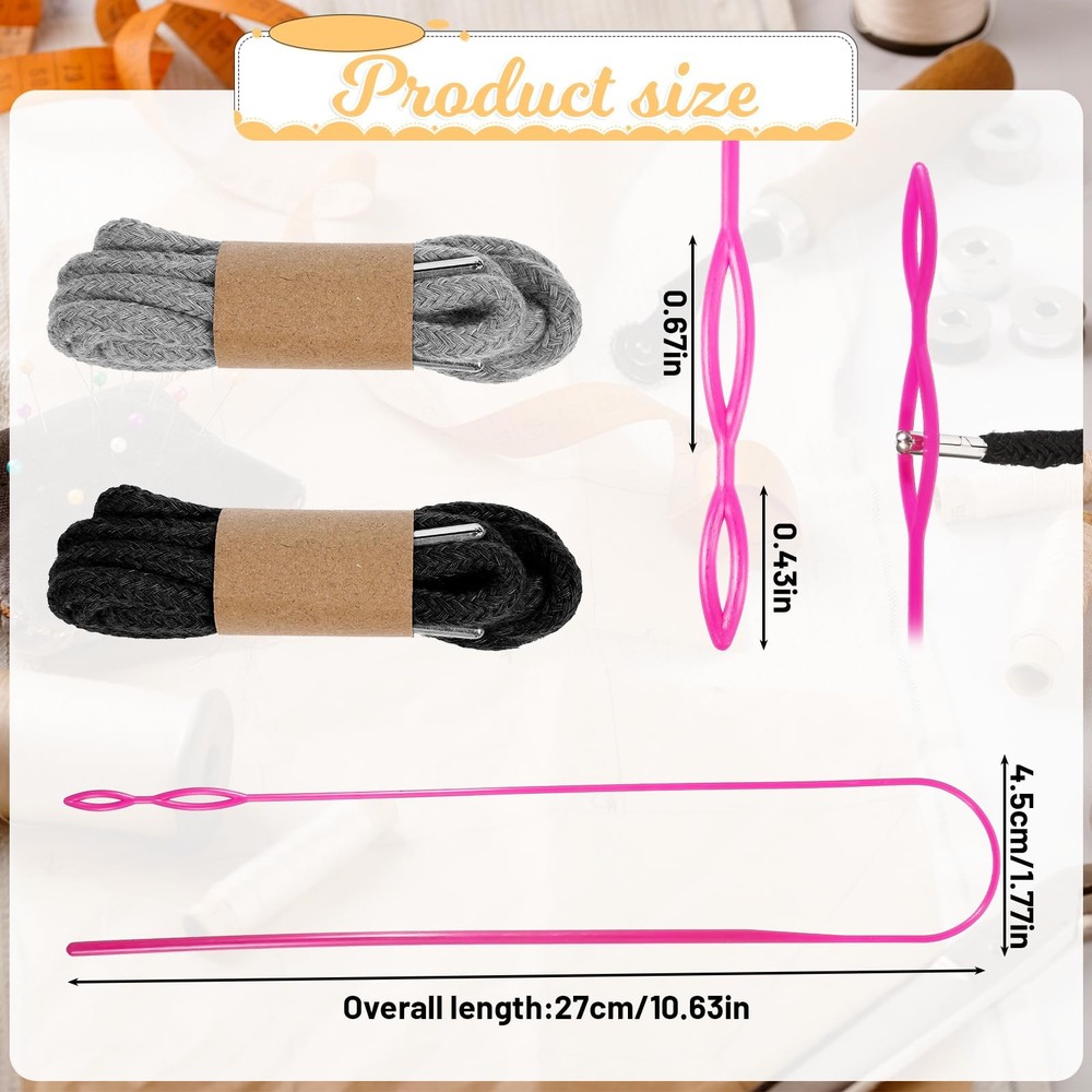 BOHUIZ 4 Pcs Drawstring Cords Universal Replacement Drawstring for Sweatpants...