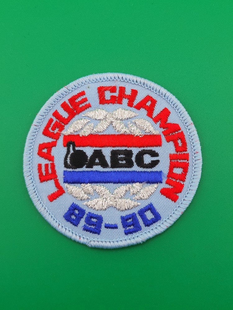 League Champion ABC 89-90 Patch Silver Mylar