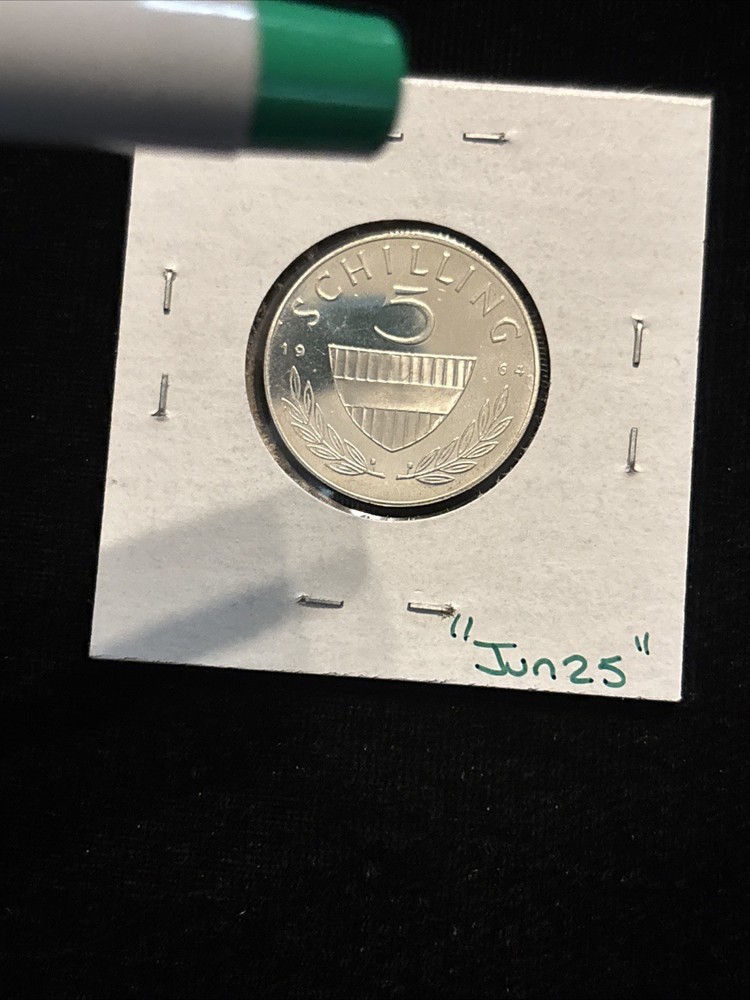 1964 Austria 5 Schilling Proof Silver “jun25”