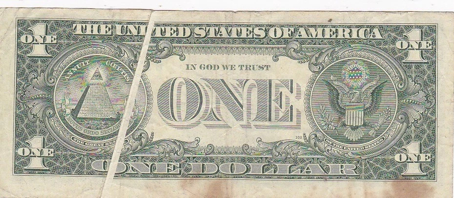 ERROR $1 FRN With A Creace Fold