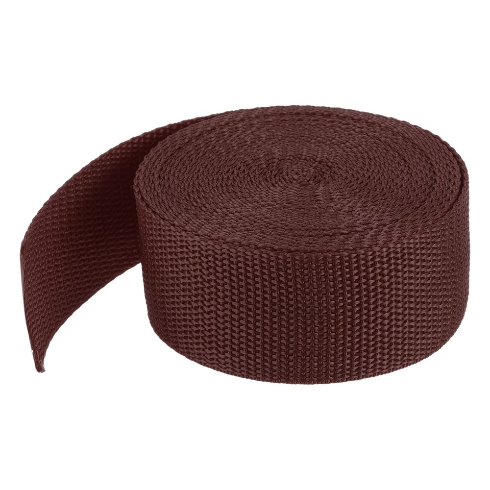 Lightweight Polypropylene Webbing Strap 3.8cm 5 Yard Brown