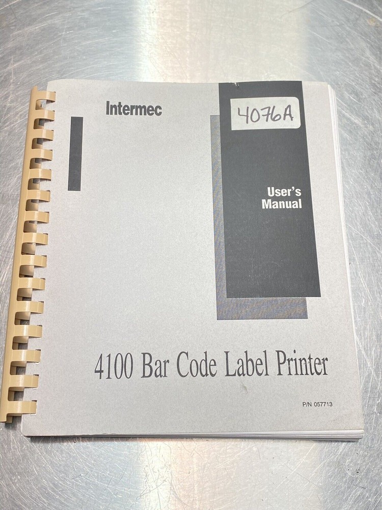 Intermec 4100 Bar Code Label Printer - Users Guide /Service Manual / Book