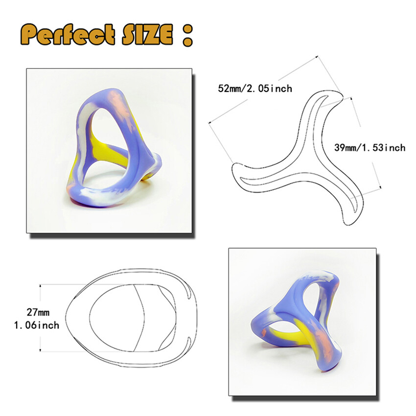 Reusable Ball-Scrotum-Stretcher-Ring-Penis Enhancer Delay Ejaculation for Men