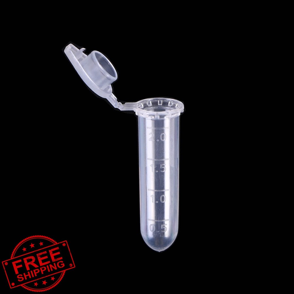 2ml Microcentrifuge Tubes Snap Cap Graduated 500 Pcs Sterilized Plastic