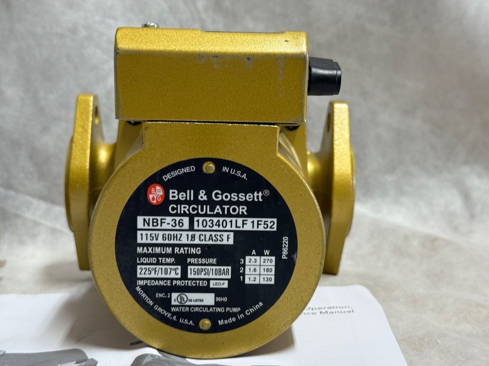 Bell & Gossett NBF-36 Bronze Circulator Pump 103401LF