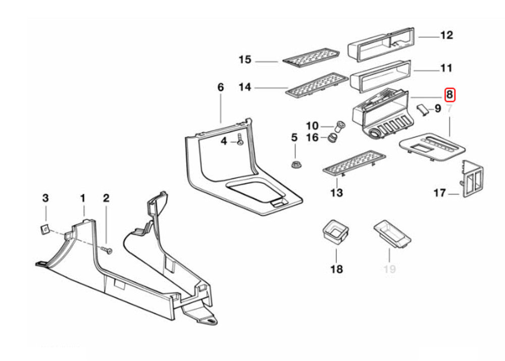 BMW E36 3-Series HVAC Relocation Switch Panel | Double DIN Adapter | CCU Trim